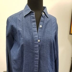 Long sleeve denim button up shirt